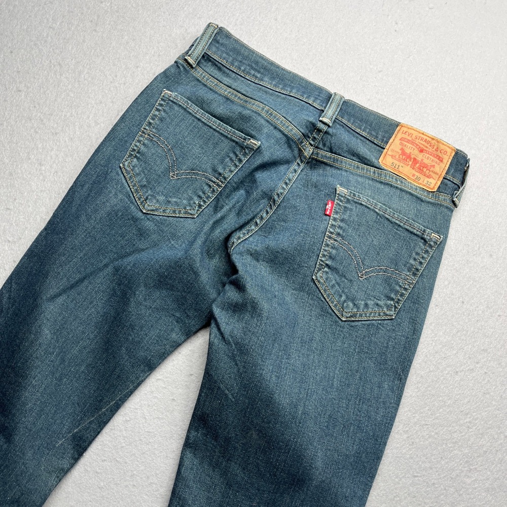 Levi's 511 Slim Fit Jeans Blue‎ Denim 30x32 Mens Stretch Y2K Streetwear